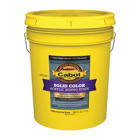 Cabot Cabot Siding & Fence Solid Tintable Neutral Base Stain and Sealer 5 gal 140.0000806.008